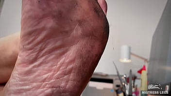 Today I Got My Soles Very Dirty So Enjoy Them Closeup And Imagine How You Lick Them Clean thumbnail