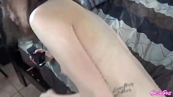 Ava’s glasses stay on as brian cums on her pretty face in pov