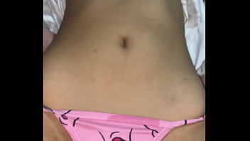 My stepsister's pussy is nice and tight look how she models her cute pink pajamas for me teen18