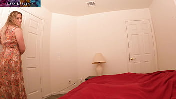 Stepmom polishes stepson's cock for church