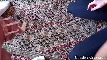 Lick your dirty chastity device clean