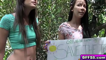 Gia and her friends flashes their natural tits and had them squeeze