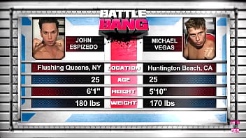 Ally kay a versatile blonde maintains a wide stance as the victor of the fight thrusts