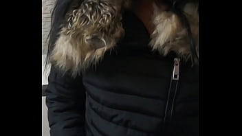 Uggs boots funny camel toe and an old down jackets are ready for fun