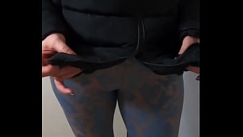 Uggs boots funny camel toe and an old down jackets are ready for fun