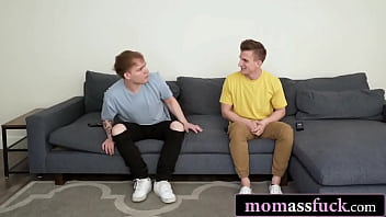 Boys night in turns into a wild foursome with busty stepmoms