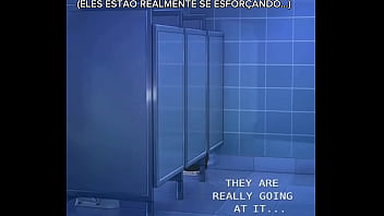 Sexo escondido no banheiro