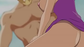 Sexy blue haired girl taking it