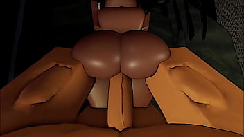 Ebony petite roblox gamer girl pussy gets filled