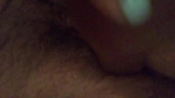 White bitch playing with toy