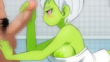 Cheelai gives broly a handjob gets cum on face