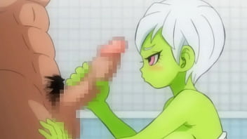 Cheelai gives broly a handjob gets cum on face