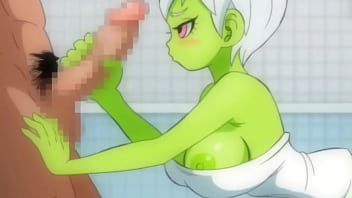 Cheelai gives broly a handjob gets cum on face