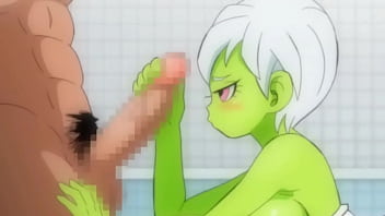Cheelai gives broly a handjob gets cum on face