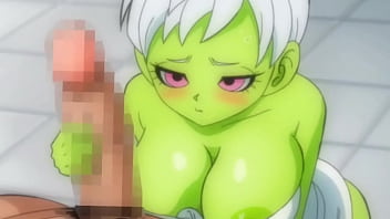 Cheelai gives broly a handjob gets cum on face