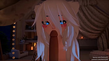 Horny catgirl pet helps you cum after you up~ joi vrc