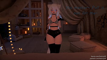 Horny catgirl pet helps you cum after you up~ joi vrc