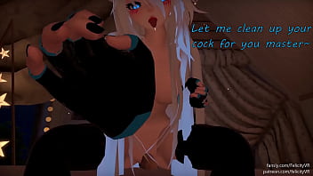 Horny catgirl pet helps you cum after you up~ joi vrc
