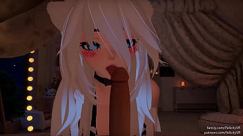 Horny catgirl pet helps you cum after you up~ joi vrc
