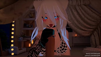 Horny catgirl pet helps you cum after you up~ joi vrc