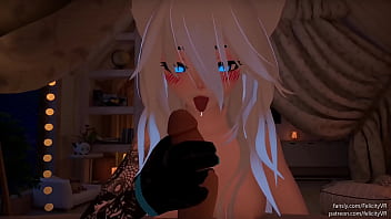 Horny catgirl pet helps you cum after you up~ joi vrc