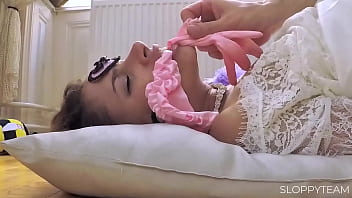 Pov close up tied up bondage sex & bj spit on her face