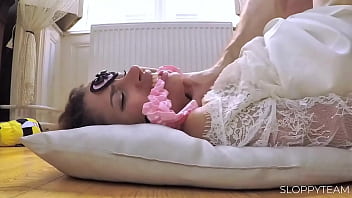 Pov close up tied up bondage sex & bj spit on her face