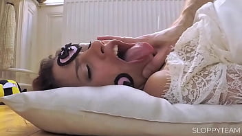 Pov close up tied up bondage sex & bj spit on her face