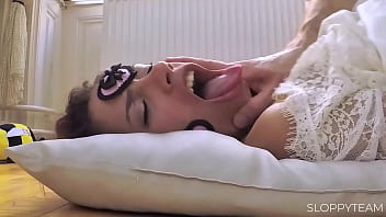 Pov close up tied up bondage sex & bj spit on her face