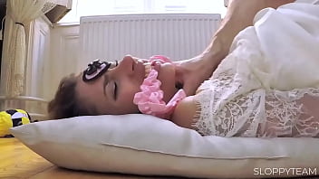 Pov close up tied up bondage sex & bj spit on her face