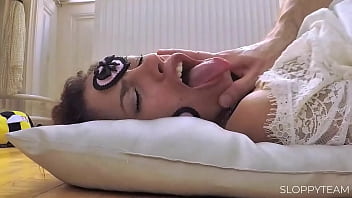 Pov close up tied up bondage sex & bj spit on her face Pov close up tied up bondage sex & bj spit on her face