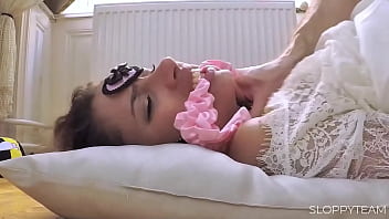 Pov close up tied up bondage sex & bj spit on her face