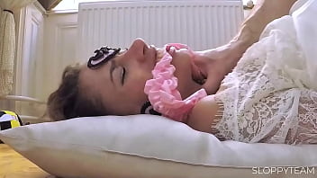 Pov close up tied up bondage sex & bj spit on her face