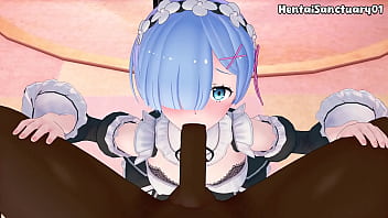 Rem reverse cowgirl anal with bbc