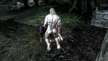 Medieval warrior uses magic to summon two sex demons