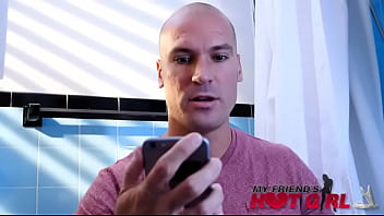 Sneaky teen and the horny stud have a steamy time together while they're alone at home