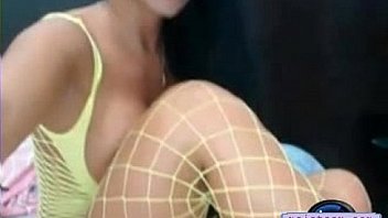 Spread teen in yellow fishnet suit fucks her hole free xxx cam