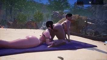 Two big tit lesbian milfs fuck each other