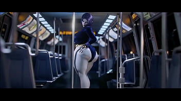 Milf mom got possessed by alien in train