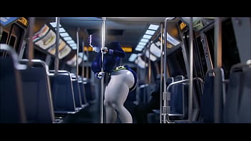 Milf mom got possessed by alien in train