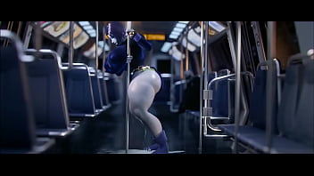 Milf mom got possessed by alien in train