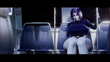 Milf mom got possessed by alien in train