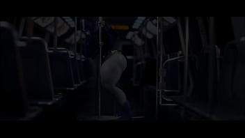 Milf mom got possessed by alien in train