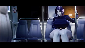 Milf mom got possessed by alien in train