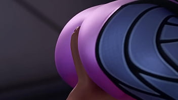 Personaje de overwatch con una verga en el culo