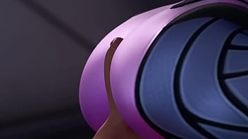 Personaje de overwatch con una verga en el culo