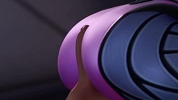 Personaje de overwatch con una verga en el culo