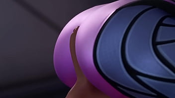 Personaje de overwatch con una verga en el culo