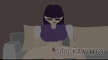 Animation chica tetona se masturba cuando casa esta sola