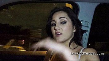 Dude rescues and fucks brunette teen